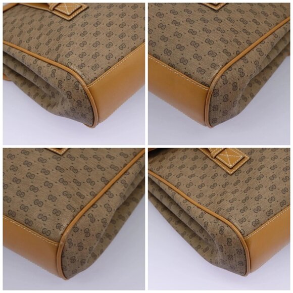 GUCCI Micro GG Supreme Shoulder Bag PVC Beige Gold 001 115 1199 Auth ep7488 - Picture 14 of 16